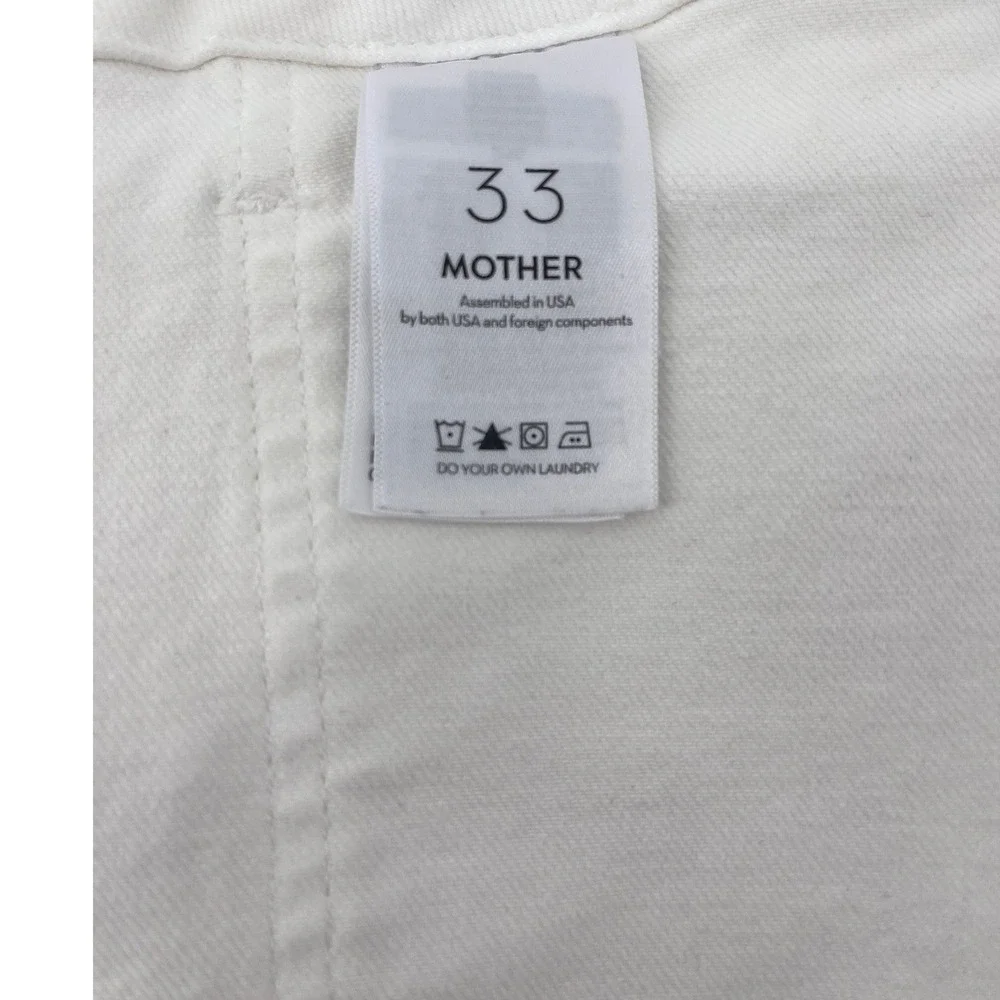 MOTHER Patch Pocket Private Ankle Fray Jeans in Fairest of Them All Size 33 - Picture 8 of 11